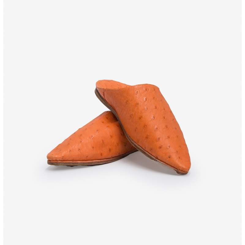 Babouches en cuir d'Autruche