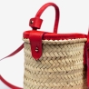 Small Raffia and leather basket designed for La Sultana