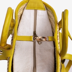 Petit Panier en raphia et cuir conçu pour La Sultana