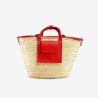 Raffia and leather basket designed for La Sultana
