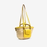 Small Raffia and leather basket designed for La Sultana