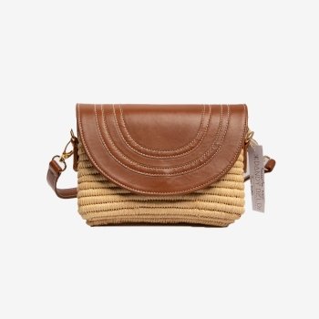 Dandy Beldi Bag in leather and Raffia